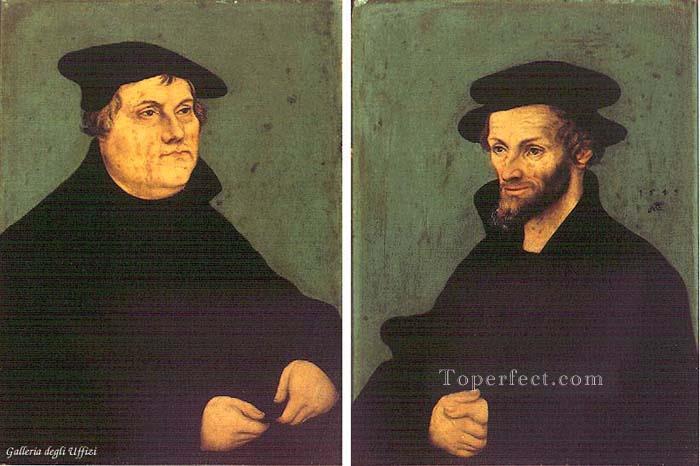 マルティン・ルターとフィリップ・メランヒトンの肖像 ルネサンス ルーカス・クラナッハ長老油絵